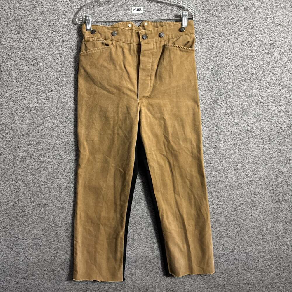 Wah Maker Men's Size 30 Brown / Black Saddle Trouser Frontier Pants Notched